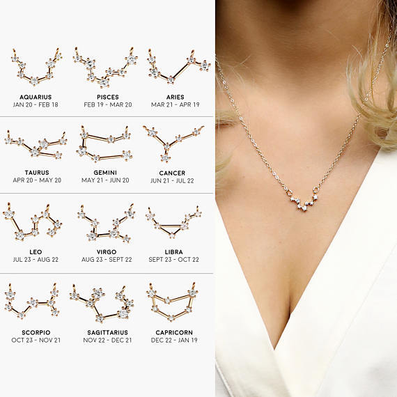 Zodiac Star Sign Necklaces