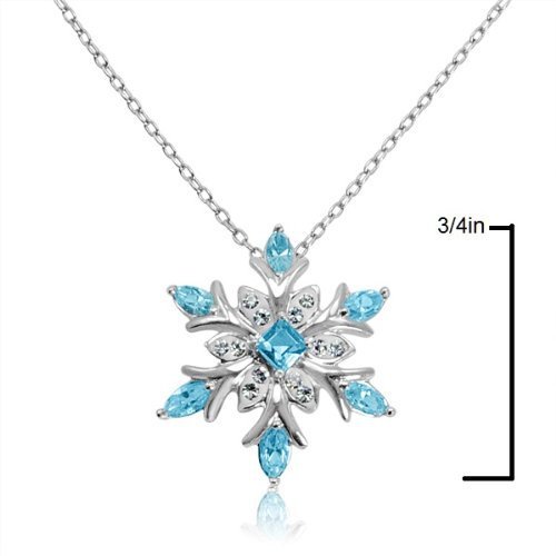 Zircon Christmas Snowflake Necklace