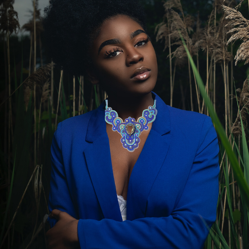 Blue Turquoise Colour Beads Ethic style Necklace