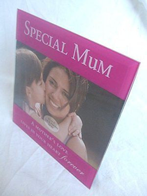 "Special Mum" Sentimental Pink Glass 6" x 4" (15x10cm) Photo Frame with Sentimental verse