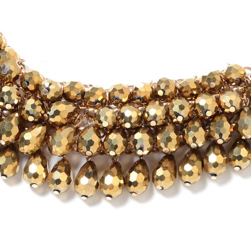 Set of simulated champagne diamond jewellery from TJC with necklace and earrings