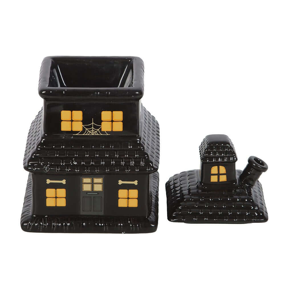 Gothic Gifts Black Haunted House Oil Burner and Wax Warmer