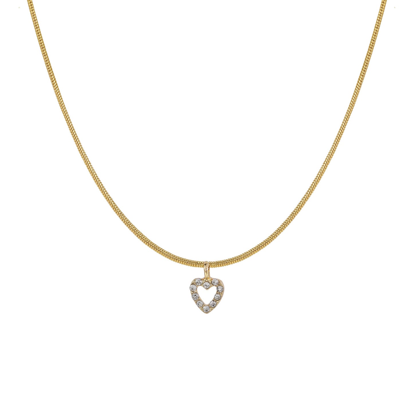 Zircon Peach Heart Pendant necklace
