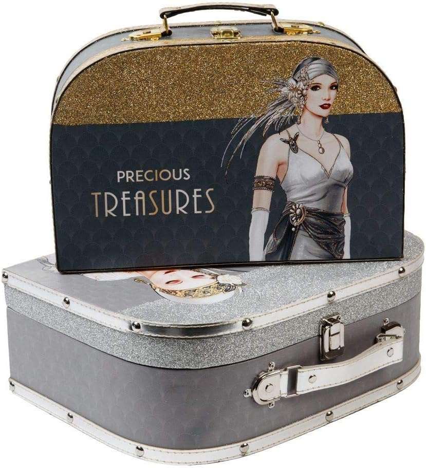 'Charleston' Set of 2 Suitcase Storage Boxes