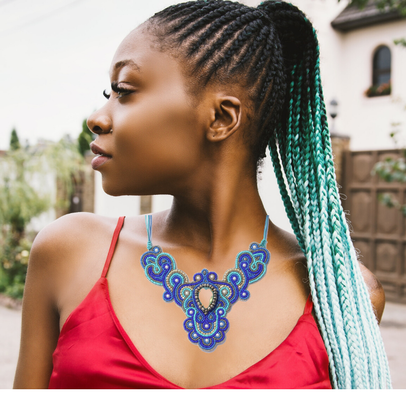 Blue Turquoise Colour Beads Ethic style Necklace