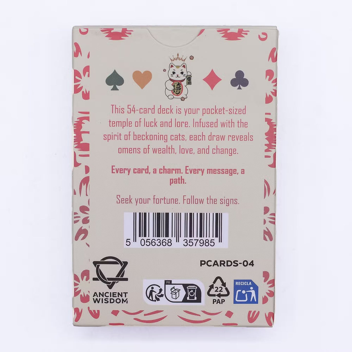 Fortune Cats Playing & Oracle Cards- Maneki Neko Deck