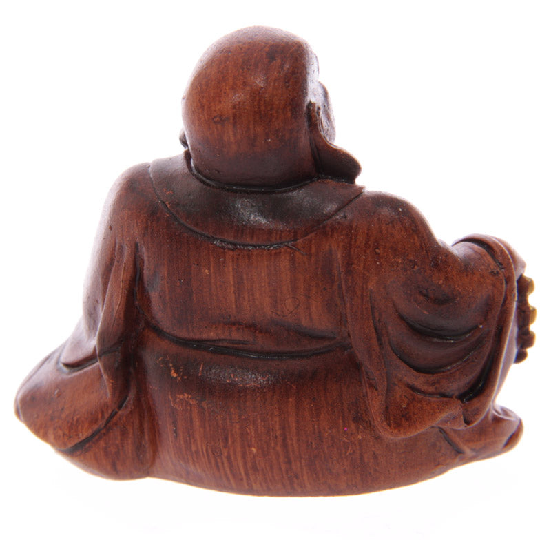 Mini Collectable - Wood Effect Lucky Buddha