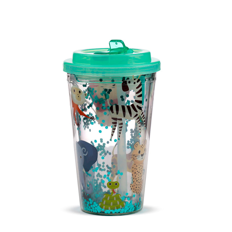 Zooniverse Shatter Resistant Double Walled Cup with Lid and Straw