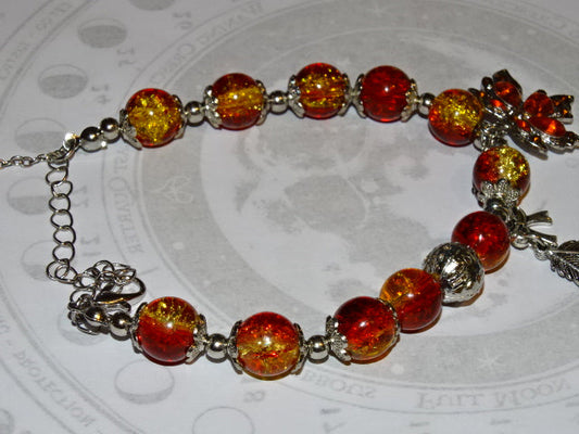 'Bling Of Fire'  Adjustable Handmade Gift Bracelet