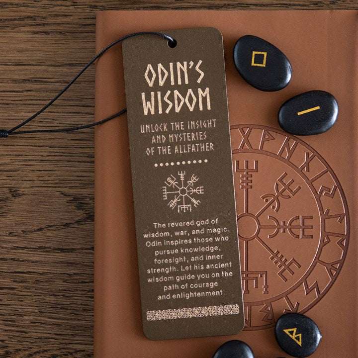 Odin's Wisdom Wooden Bookmark