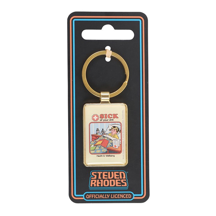 Sick of Your Shit Keyring by Steven Rhodes