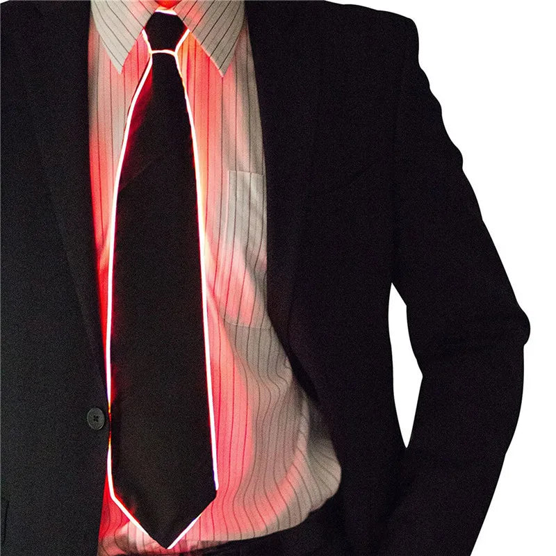 🔥 LED Neon Glow Tie – EL Wire Light-Up Accessory for Parties, DJ Events, Halloween & Stage Wear (Unisex)