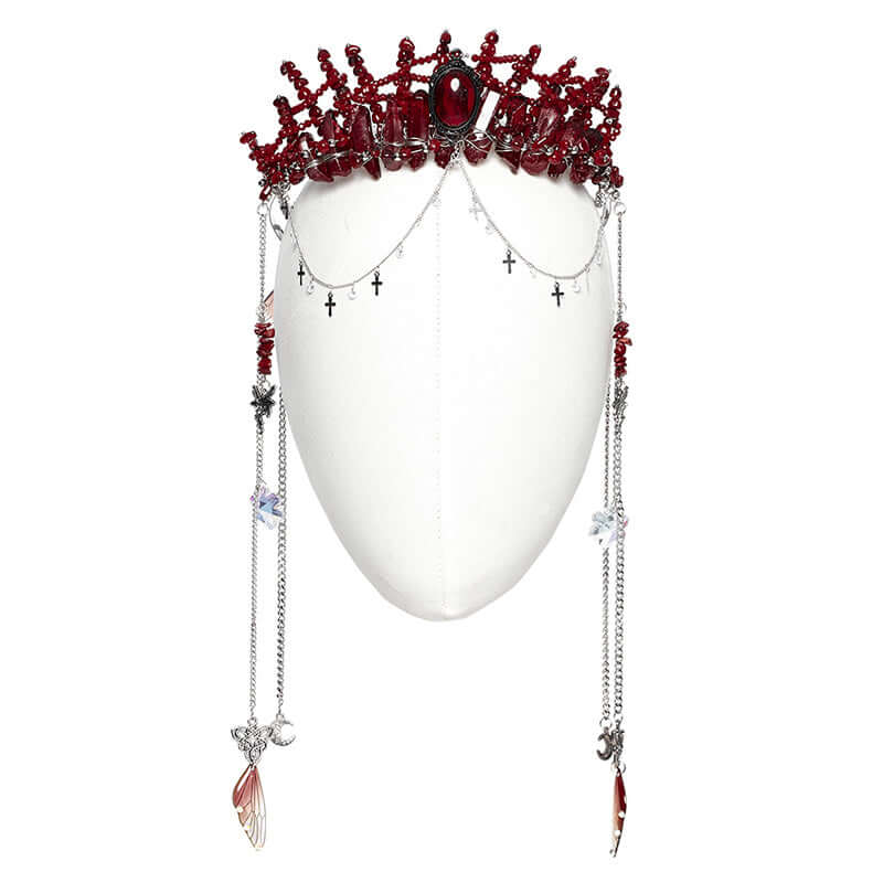 Punk Rave Effie Gorgeous Red Crystal Headband