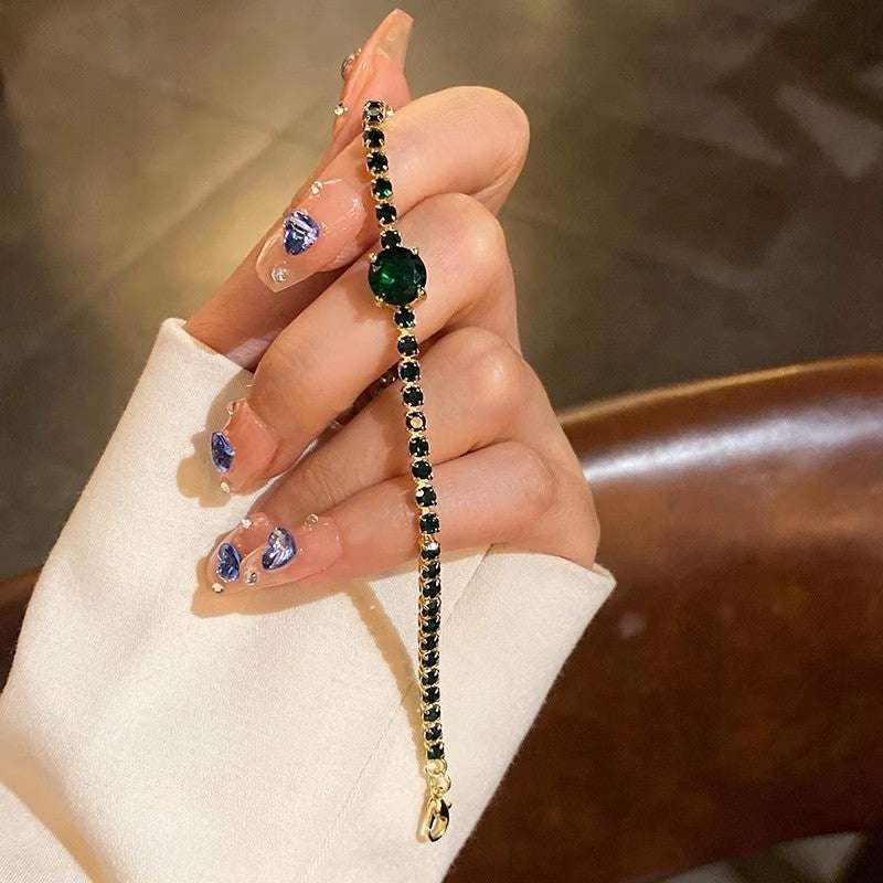 Zircon Square & Heart Bracelets