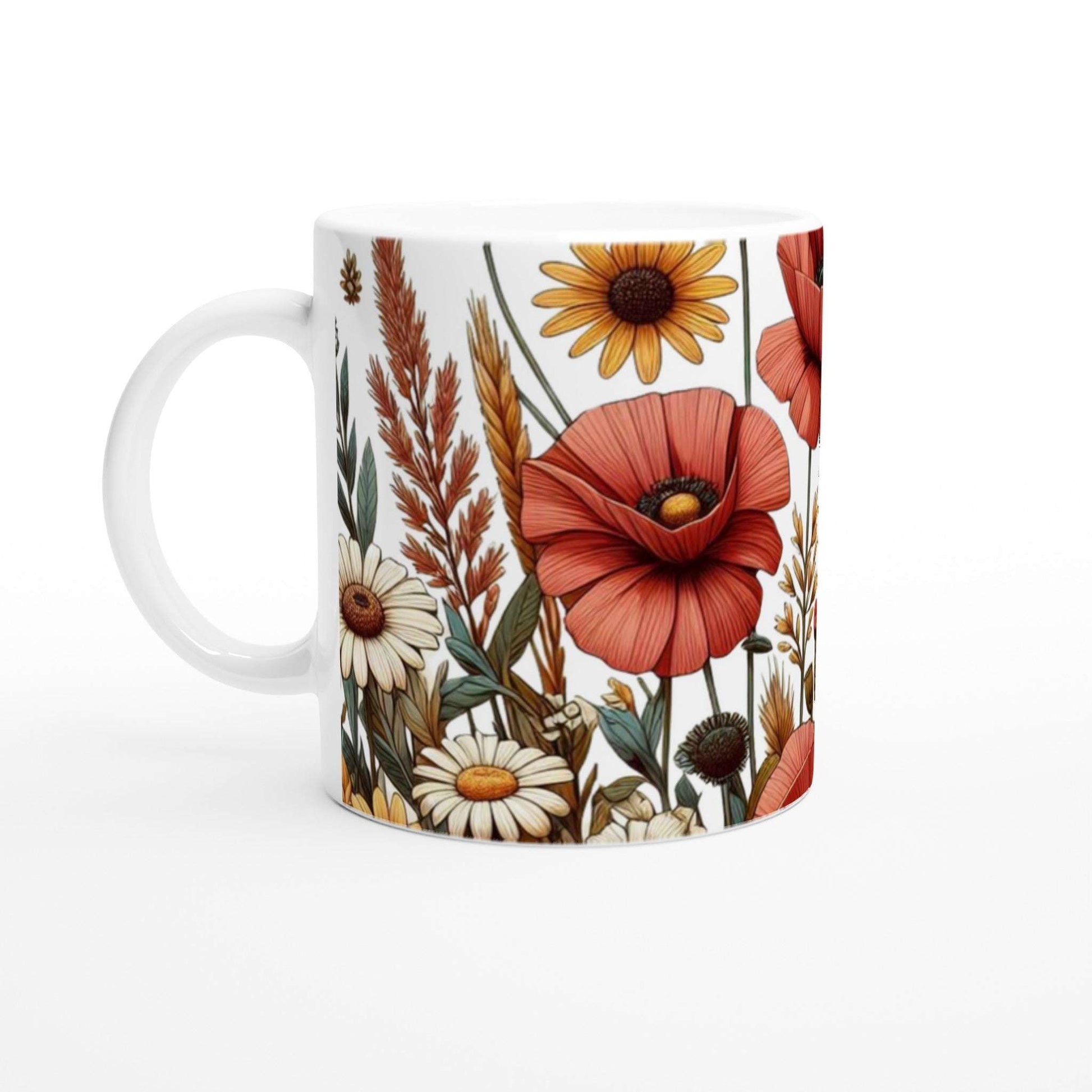 Hstrends 300ml White spring festival Floral Ceramic Mug