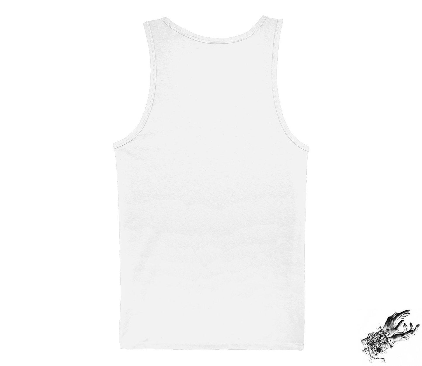 White Occult Hand Print Unisex Tank Top