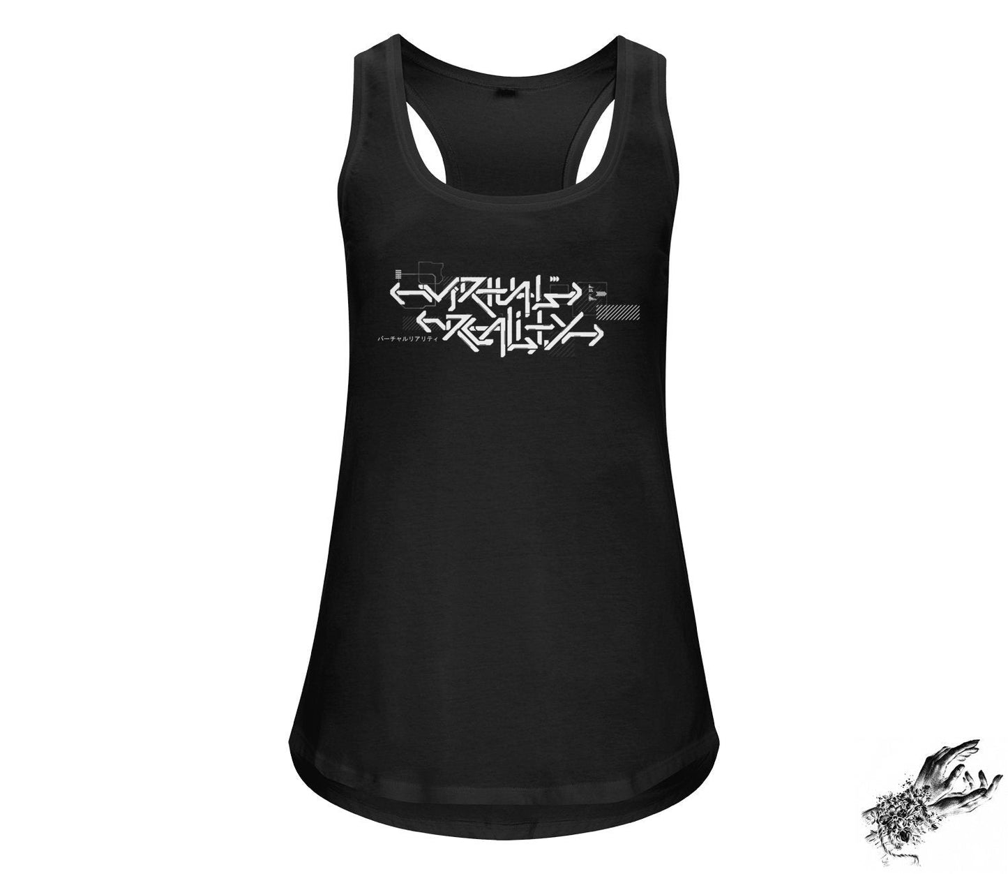 Black Virtual Reality Racerback Tank Top