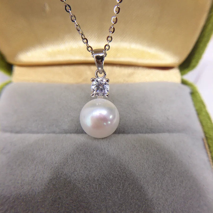 Zhuji  Princess Diana S925 Sterling Silver Pearl Necklace Clavicle Chain