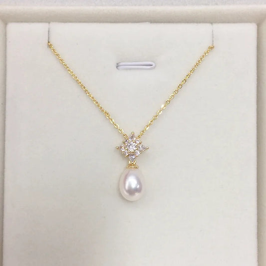 Zhujiyuan Drop-shaped Pearl Necklace Starlight Pendant Jewellery