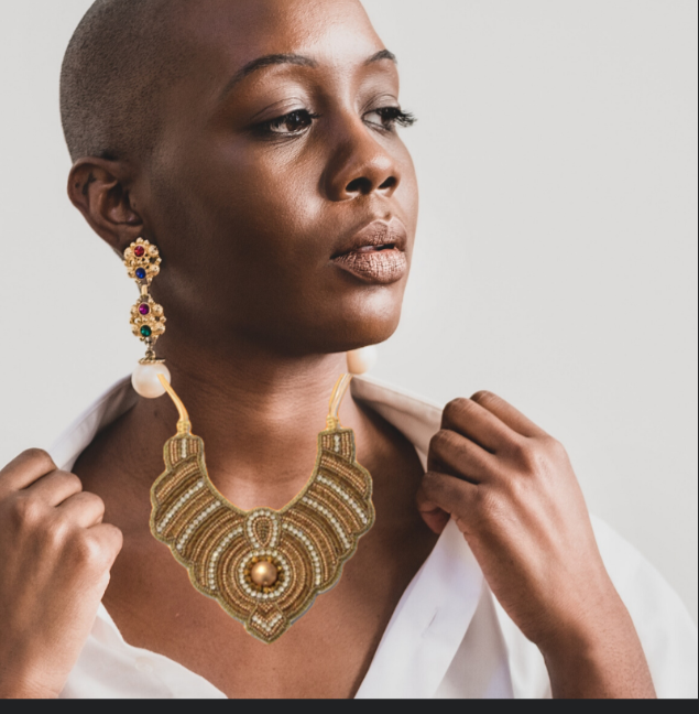 Golden Colour Beads  Tribal Ethnic style Adjustable Necklace